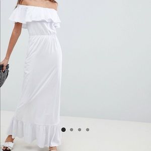 ASOS White Cotton Maxi Dress